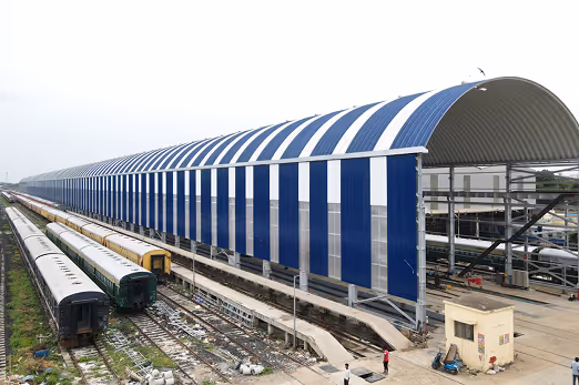 Proflex Trussless Roofing System at Vande Bharat Train Shed