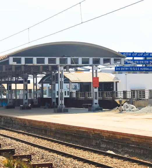 Self-Supported Steel Roofing at Hubballi Railway Station