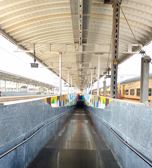Galvalume Sheet Roofing at Hubballi Platform Shelter