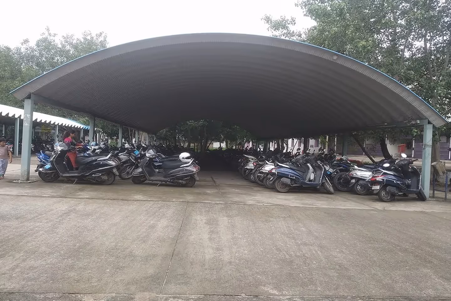 Proflex self-supported roofing for parking bay in India