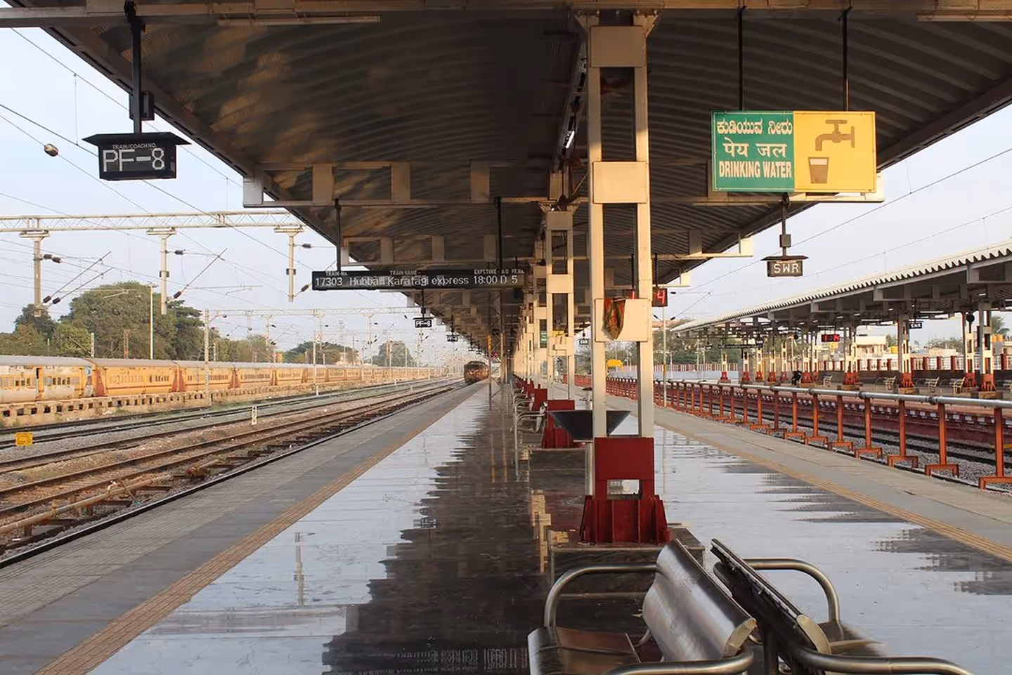 Galvanized steel roofing for railway infrastructure by Indian roofing company