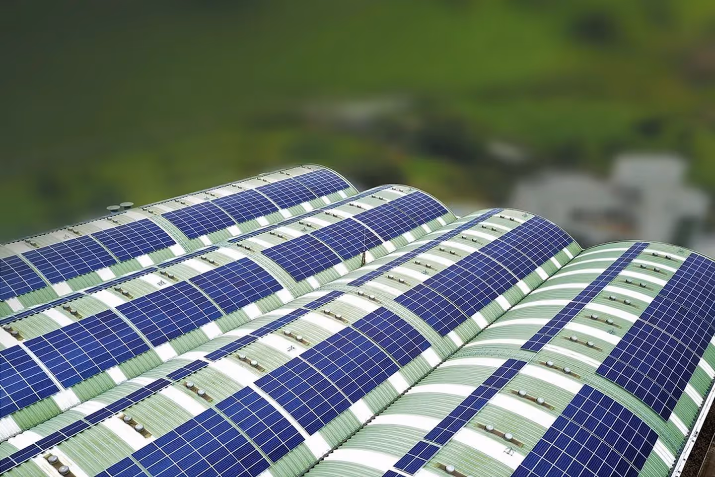 Galvalume sheet roofing with solar panels by Indian roofing company