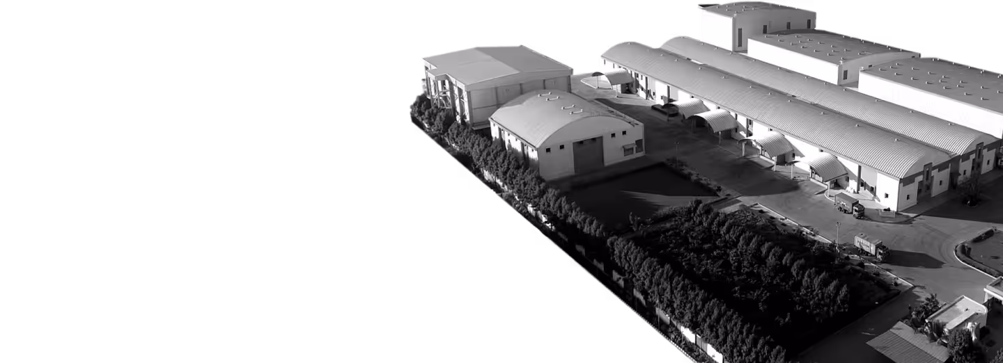 Modern warehouse with Proflex self-supported steel roofing in India