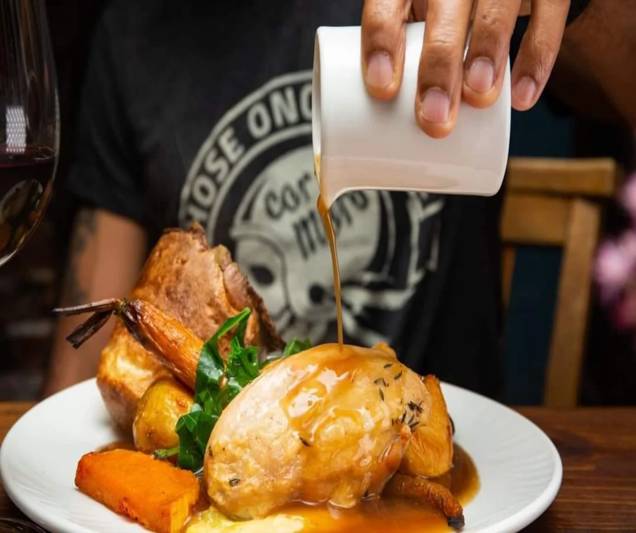 Relax and enjoy a traditional Sunday roast in our cosy 300-year-old pub, perfect for friends and family alike