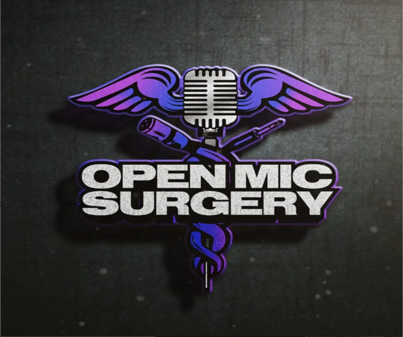 Open Mic Night logo for Open Mic Surgery in local Bristol pub.