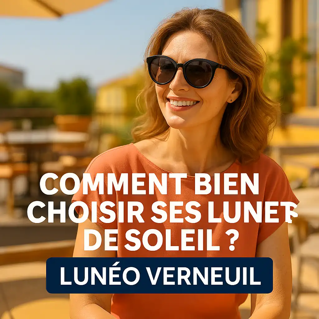 Femme élégante portant des lunettes de soleil sur une terrasse ensoleillée, souriante