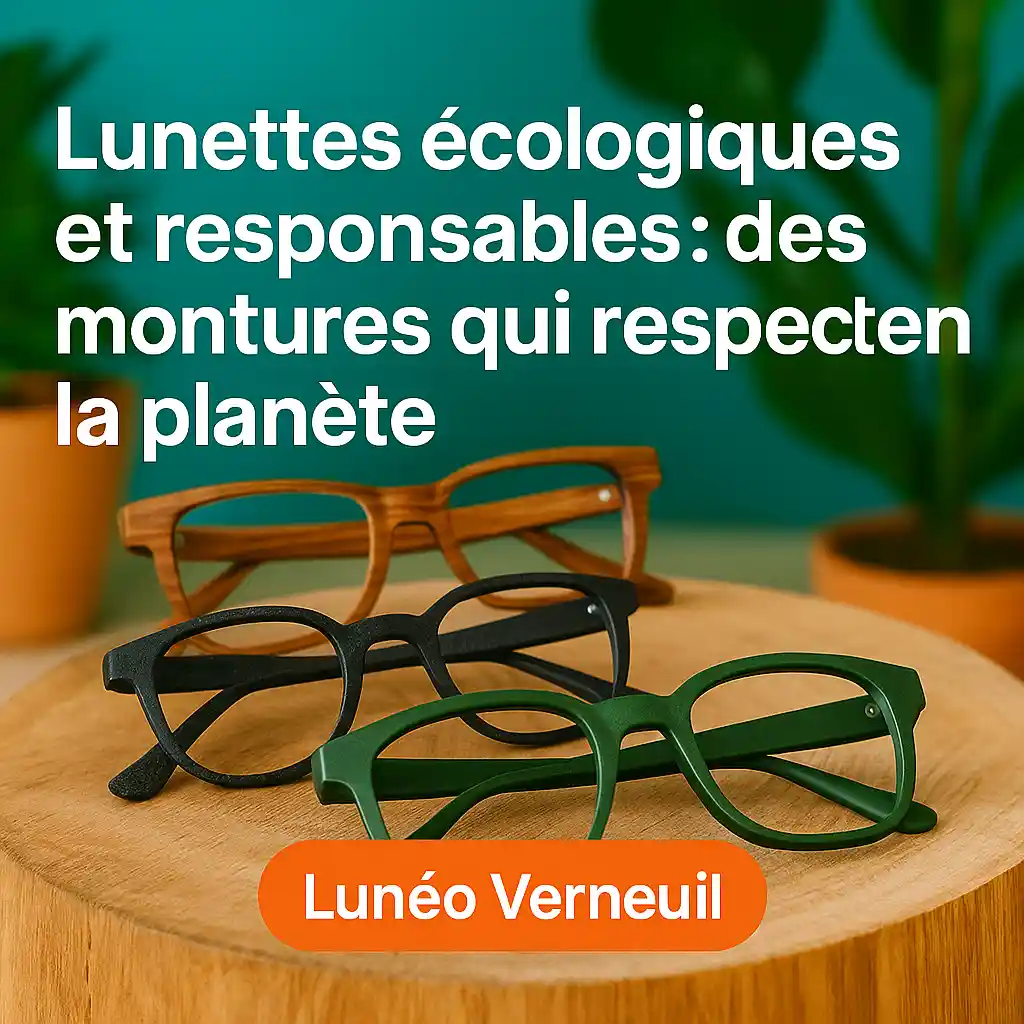 Montures créateurs écologiques et écoresponsables en bois et matériaux recyclés chez Lunéo Verneuil, opticien indépendant.