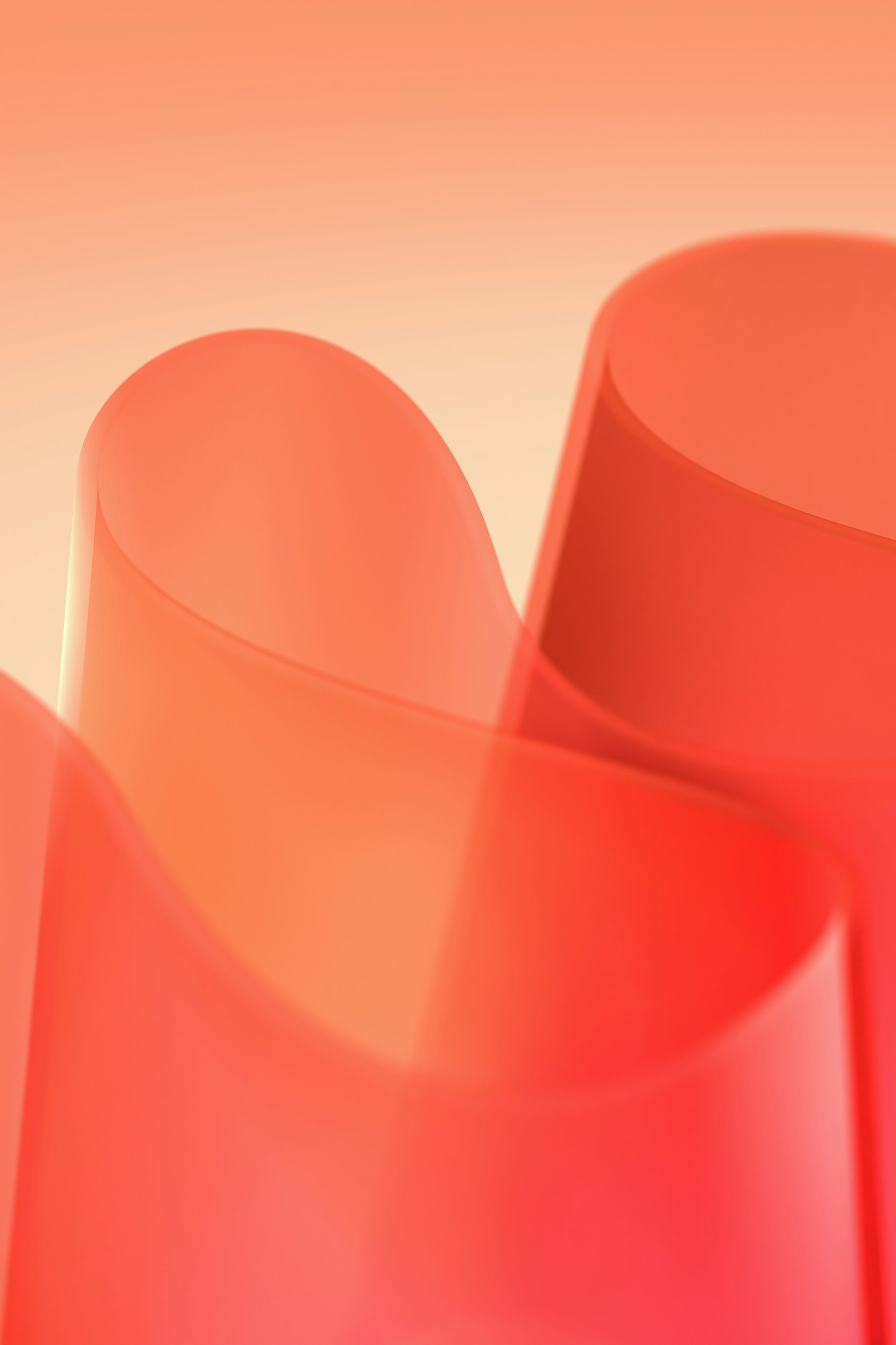 Abstract image with orange shapes.