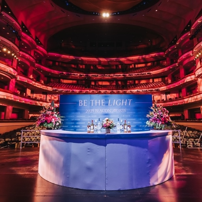Photo of the 'Be the Light' presentation on stage