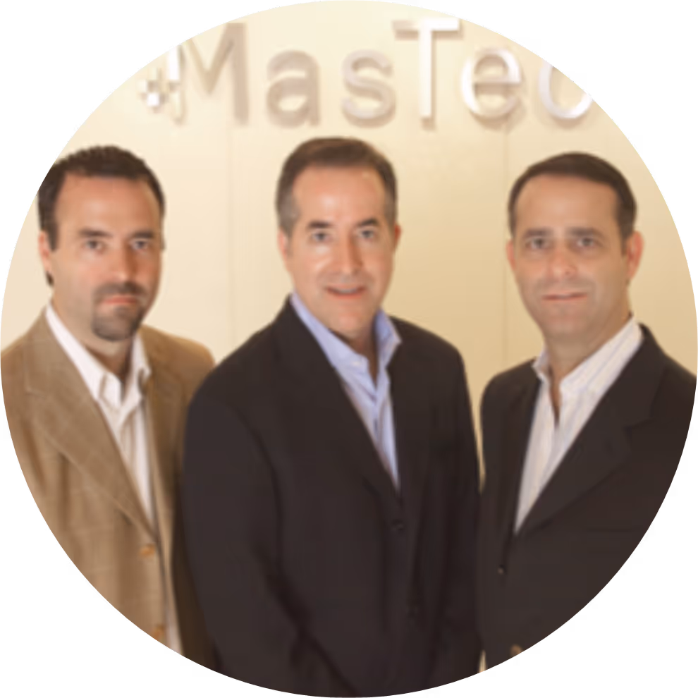 Group photo of Jorge Mas, Juan Carlos Mas and José R. Mas
