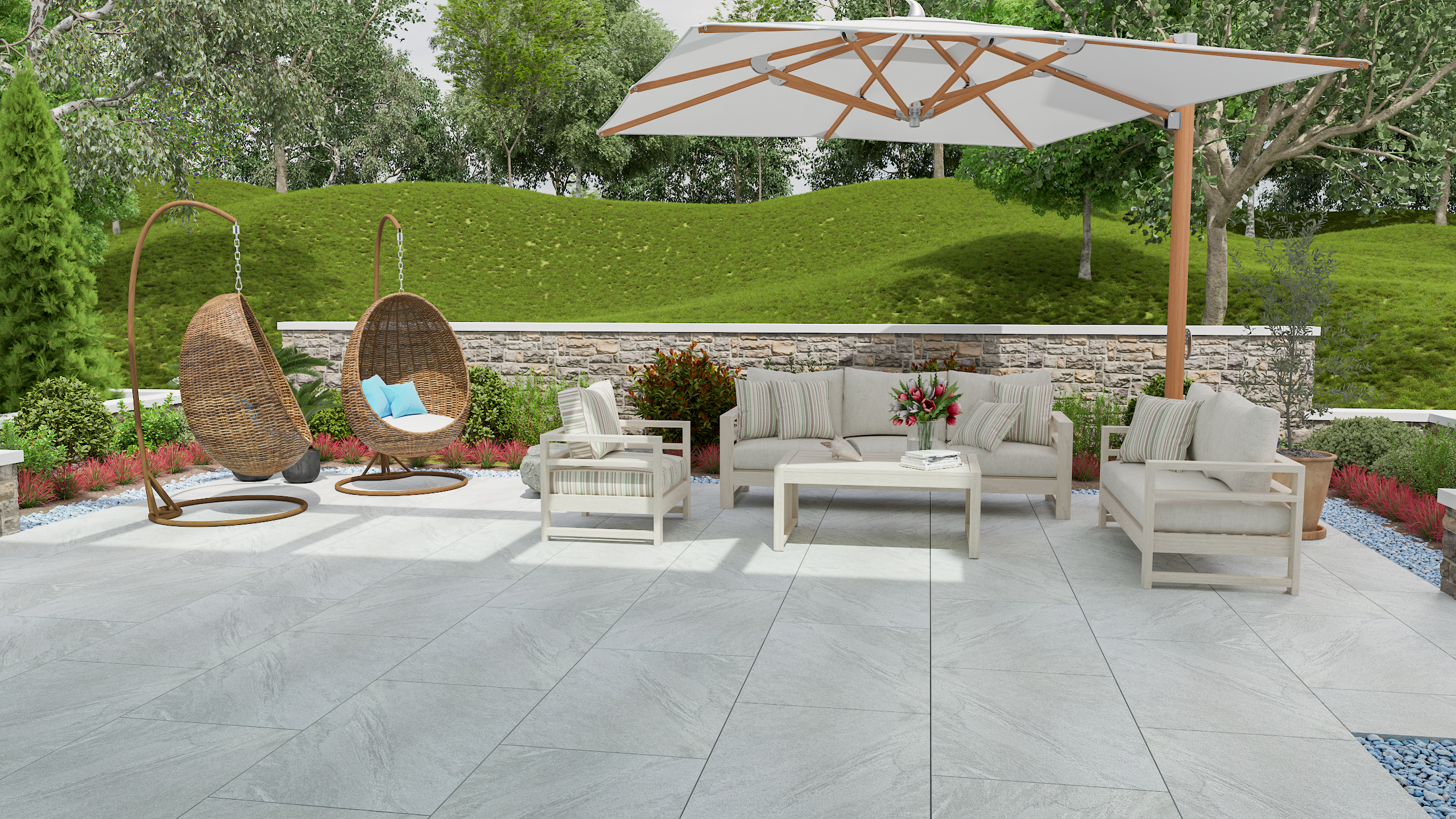 Choosing Between Porcelain Paving and Natural Stone This May