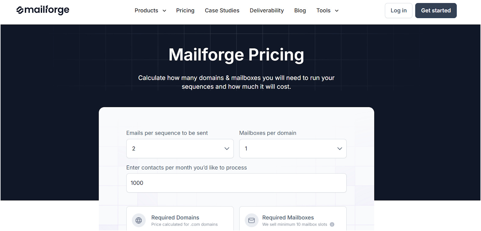 Mailforge Pricing