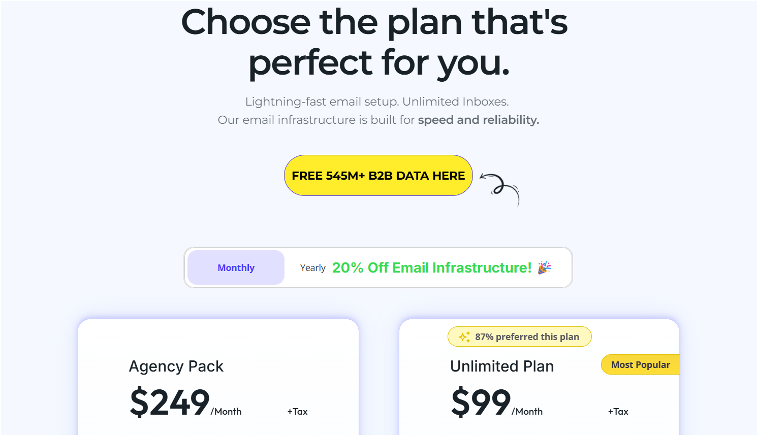 Inframail Pricing 