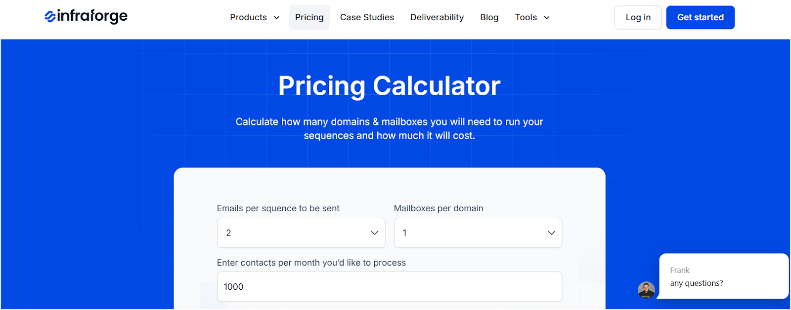 Infraforge Pricing