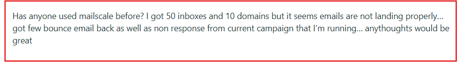 Mailscale Trustpilot review