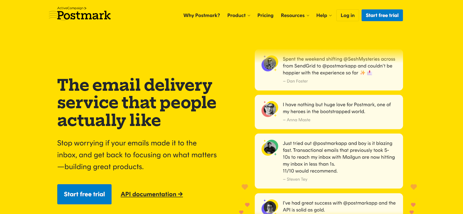 Postmark homepage