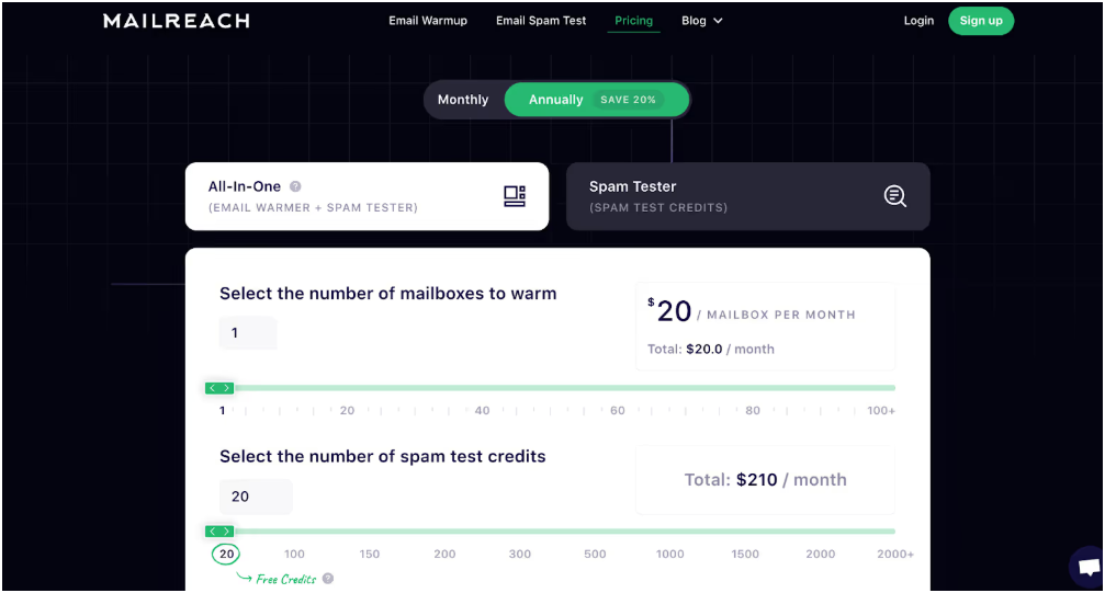 Mailreach Pricing