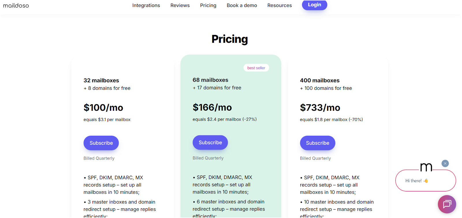 Maildoso Pricing 