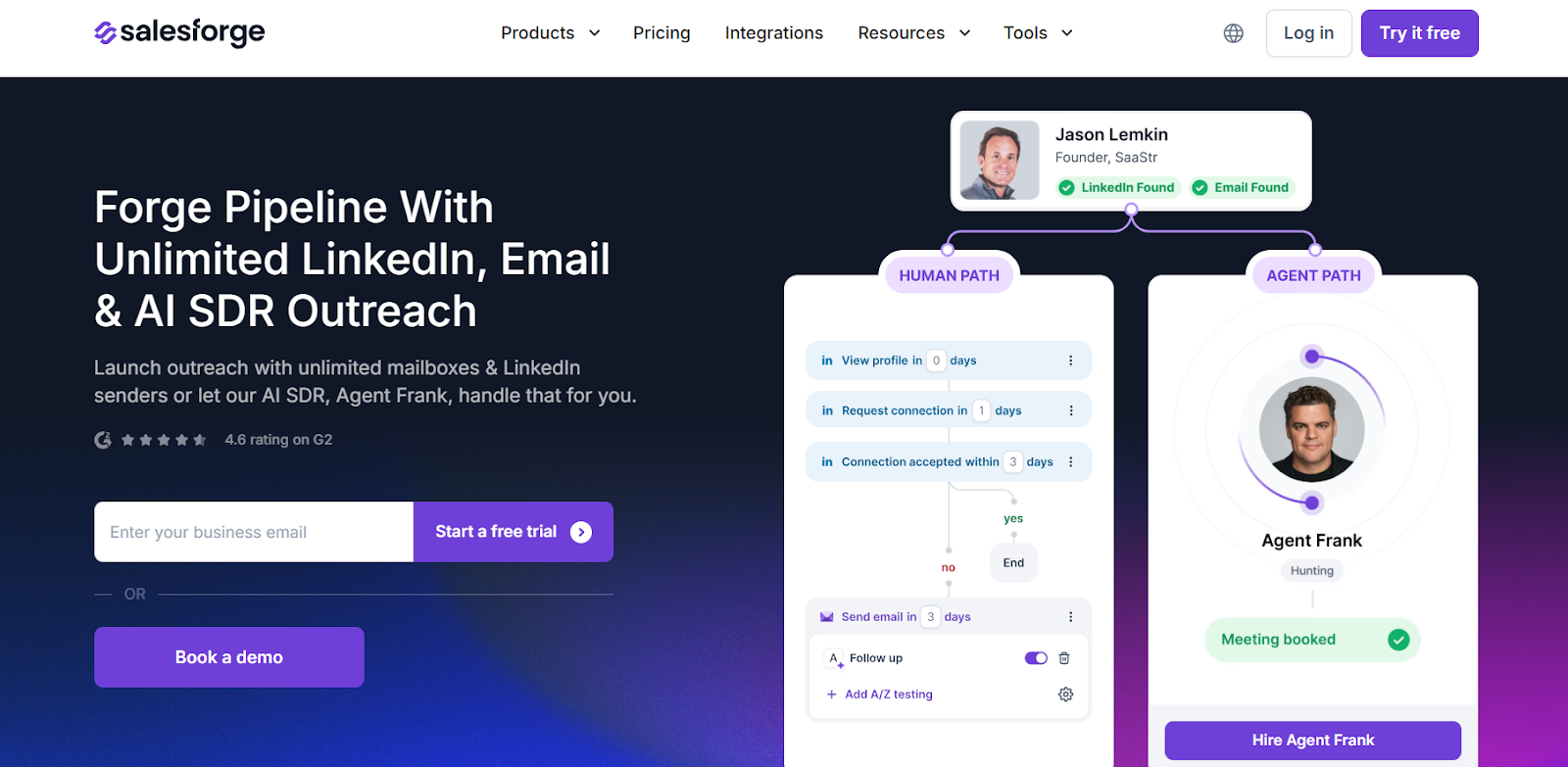 Salesforge homepage 