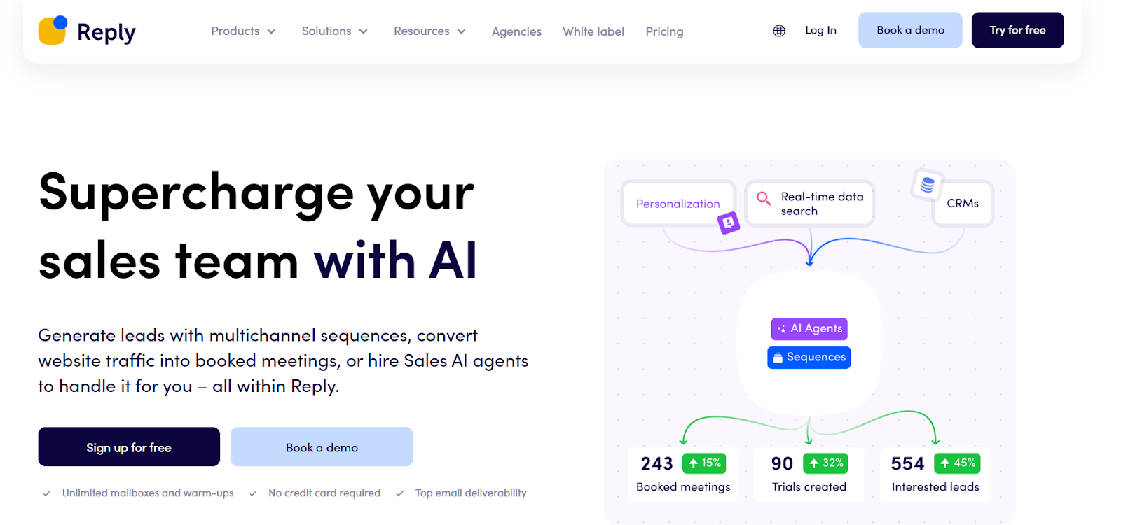 Reply.io homepage