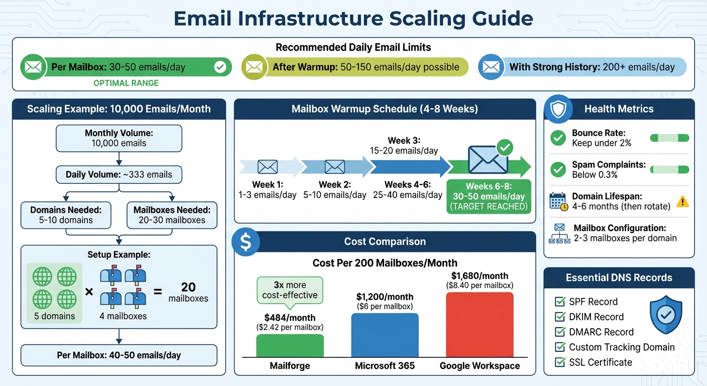 Email Infrastructure Scaling Guide: Domain and Mailbox Best Practices