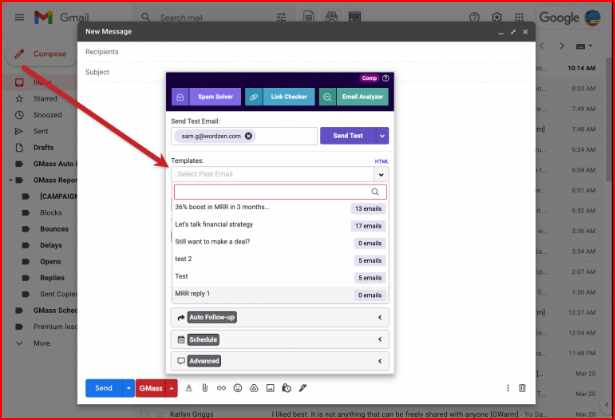 Templates of old emails for future use