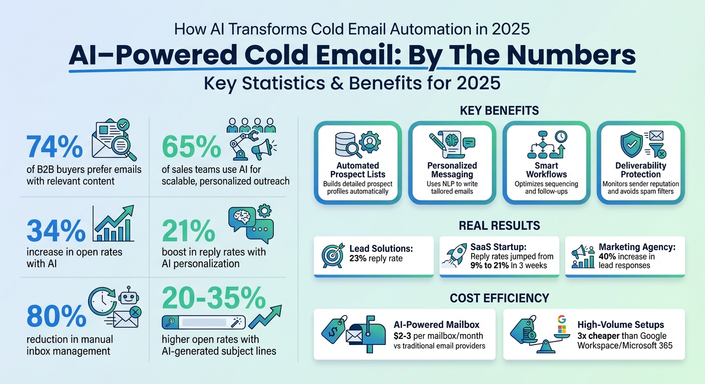 AI Cold Email Automation Statistics and Key Benefits 2025