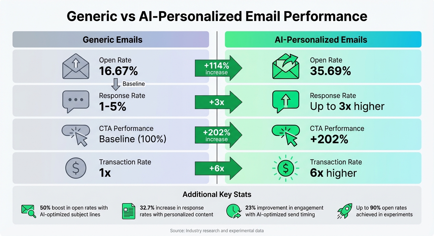 AI-Personalized vs Generic Cold Email Performance Comparison