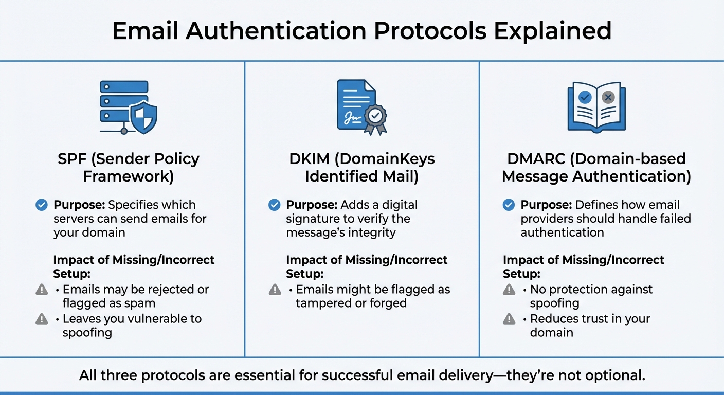 Email Authentication Protocols: SPF, DKIM, and DMARC Comparison