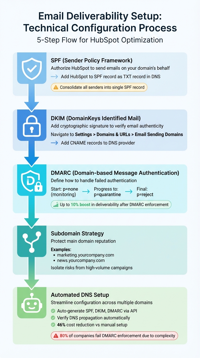 Email Deliverability Setup: 5-Step Technical Configuration Process