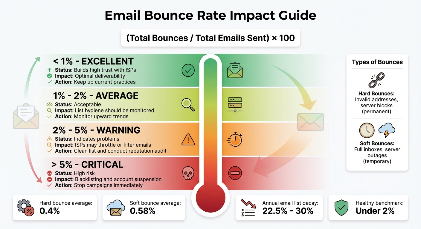 Email Bounce Rate Thresholds and Impact on Sender Reputation