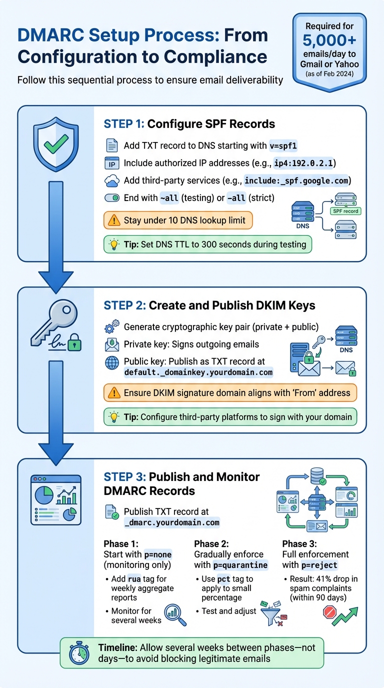 DMARC Implementation Guide: 3-Step Setup Process for Cold Email Compliance