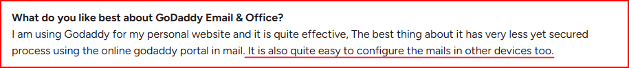 GoDaddy User satisfaction with its multi-device support‍