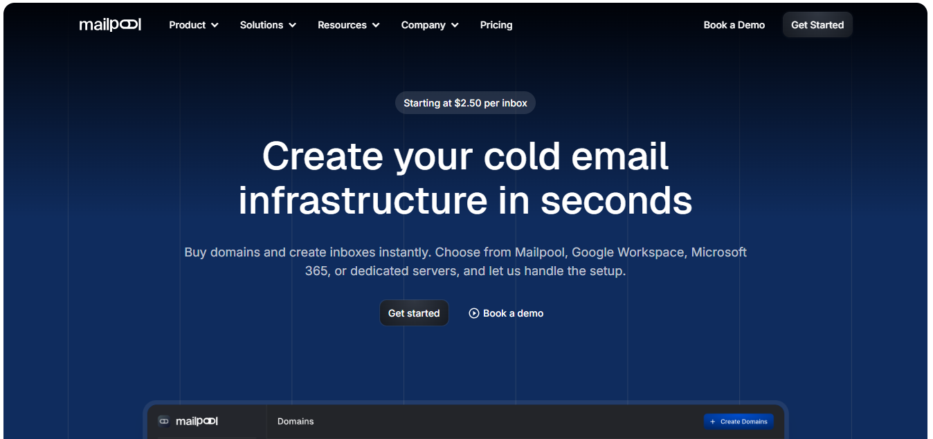 Mailpool- Email Infrastructure tool for Google Workspace and Microsoft 365 or dedicated server mailboxes