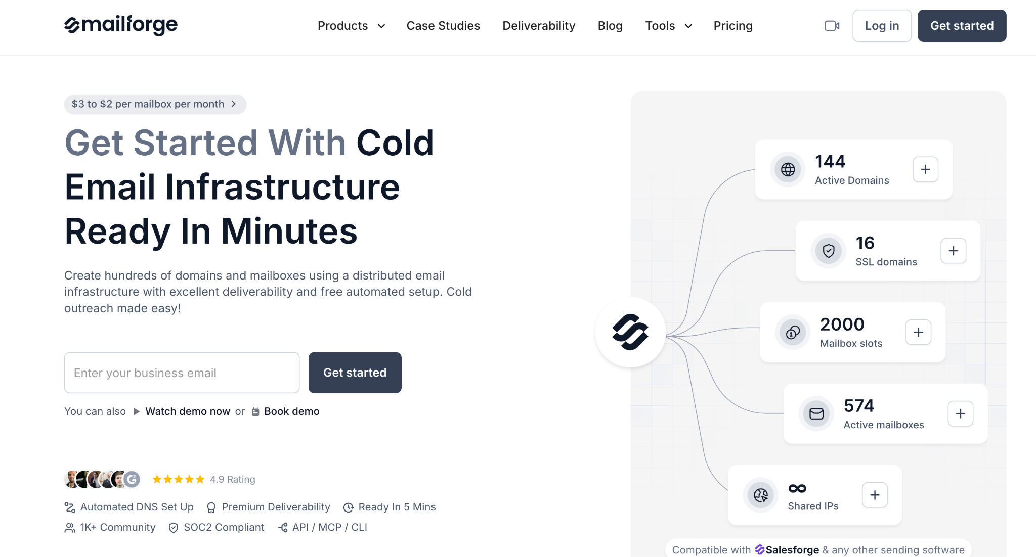 Mailforge homepage