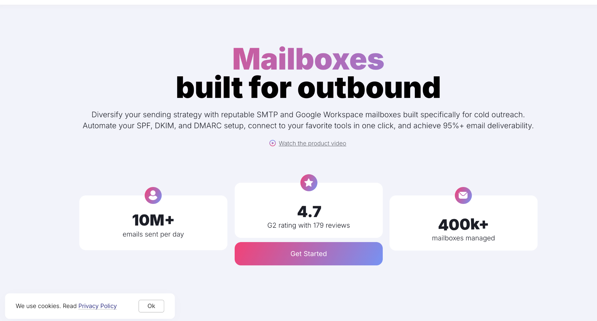 Maildoso homepage