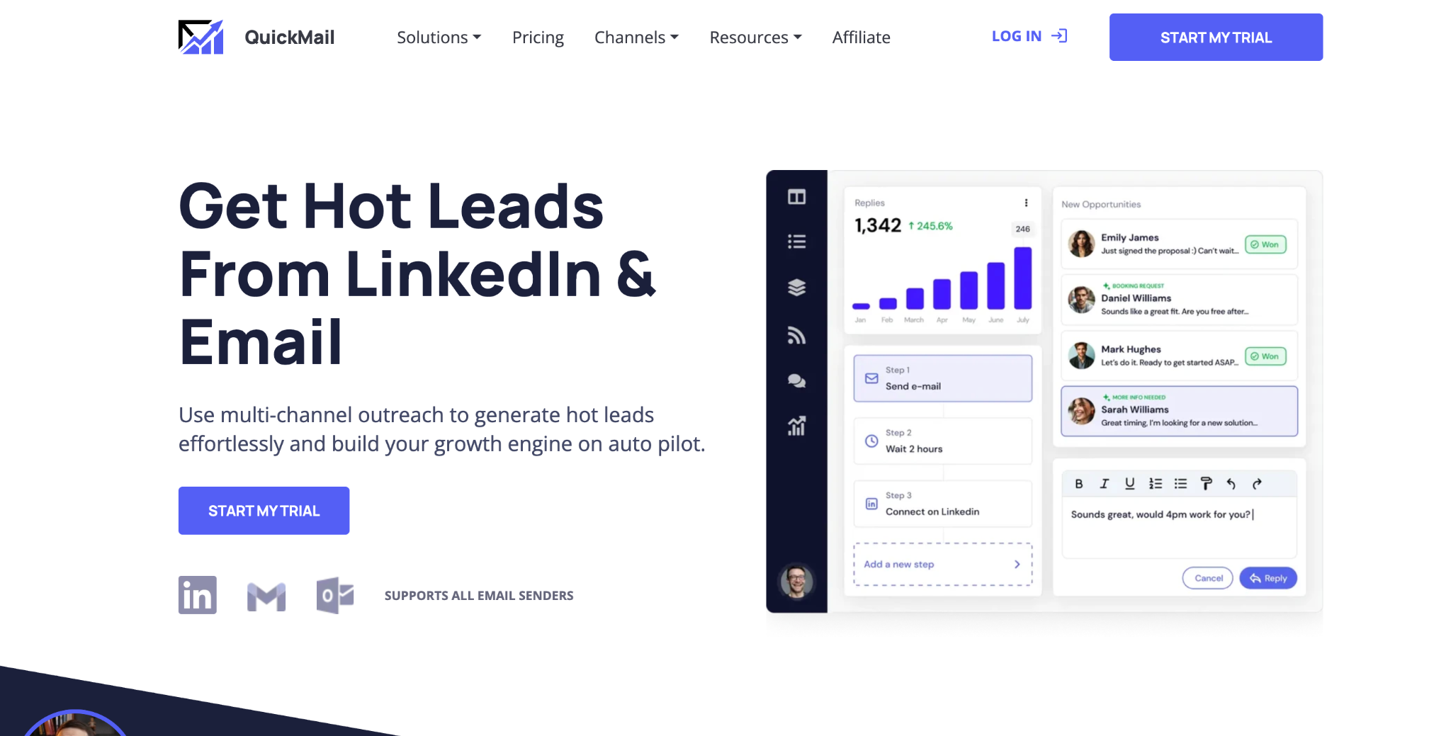 Quickmail homepage