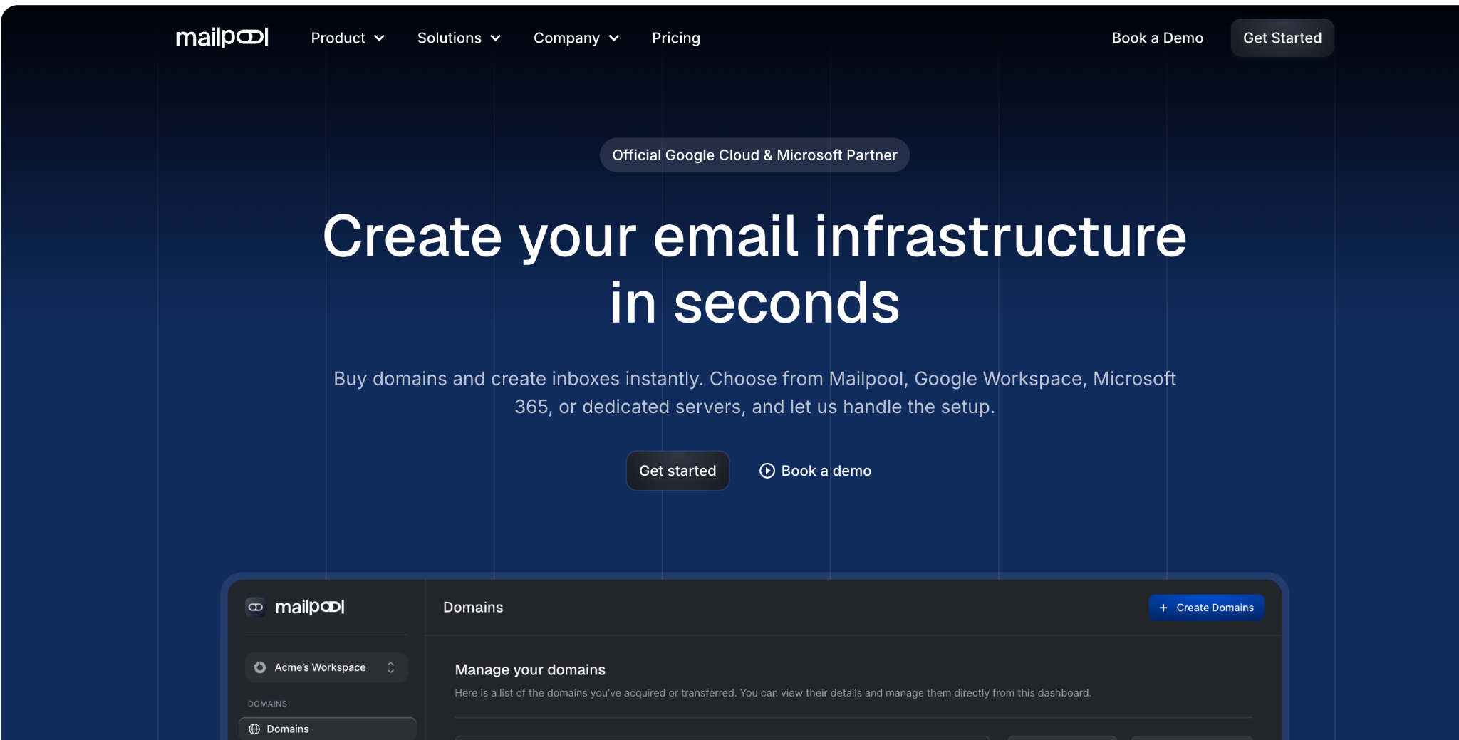 Mailpool homepage