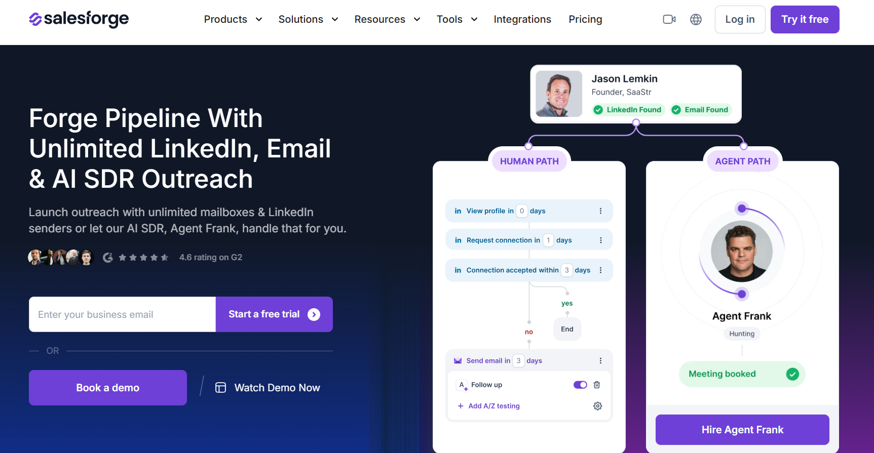 Salesforge homepage