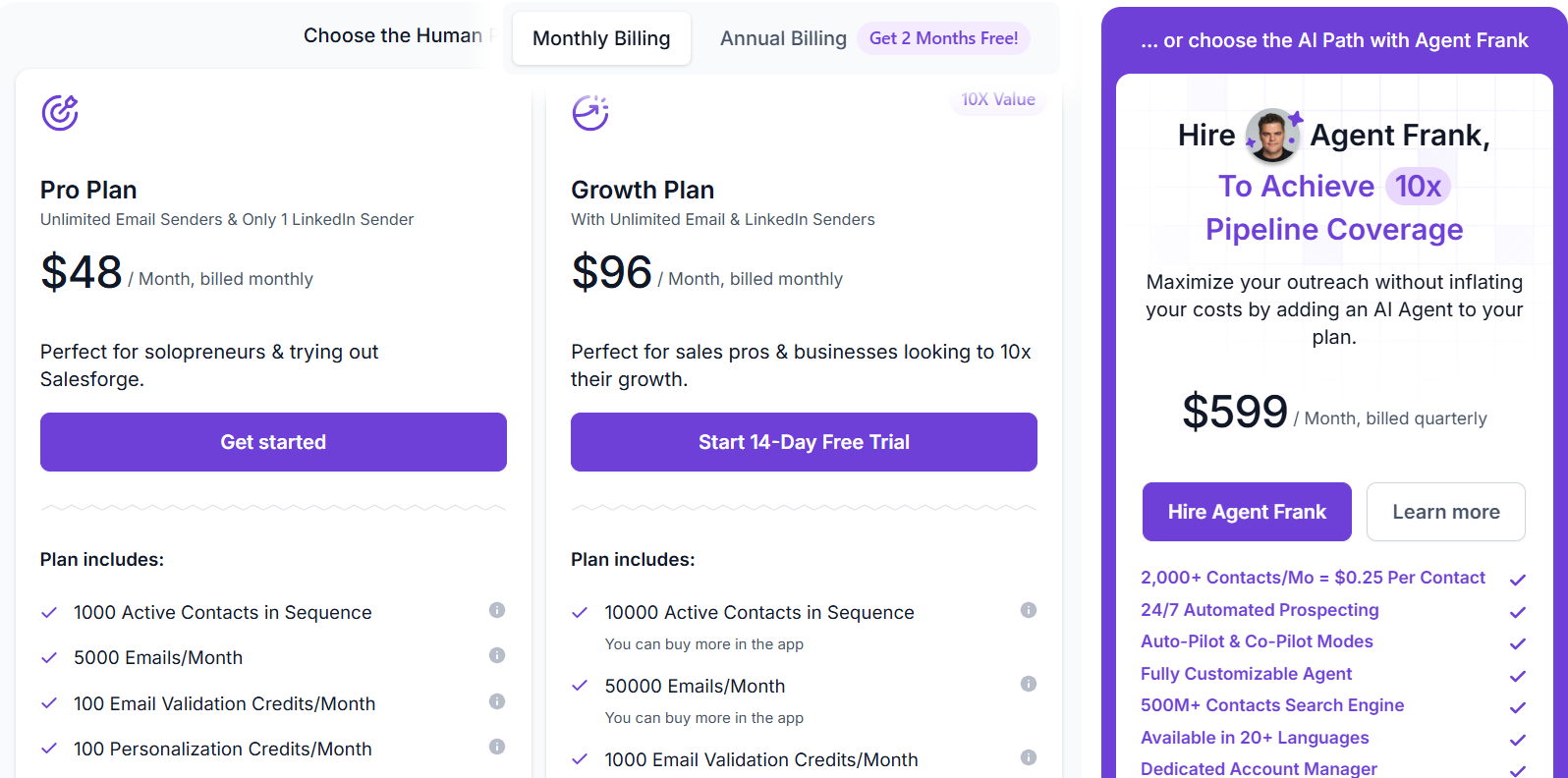 Salesforge pricing