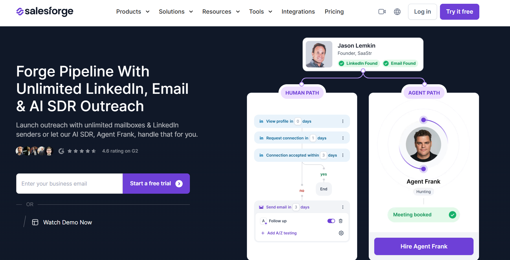 Salesforge homepage
