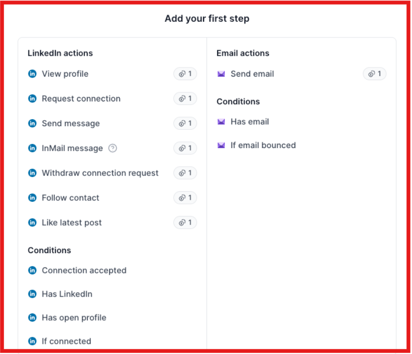 Start building your multichannel sequence on Salesforge