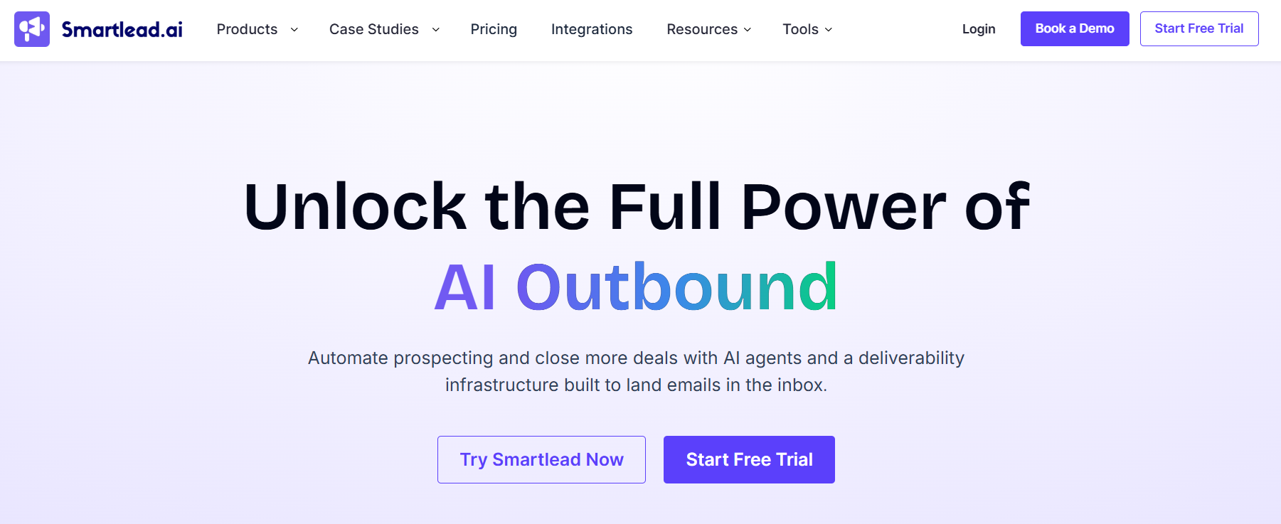 Smartlead homepage