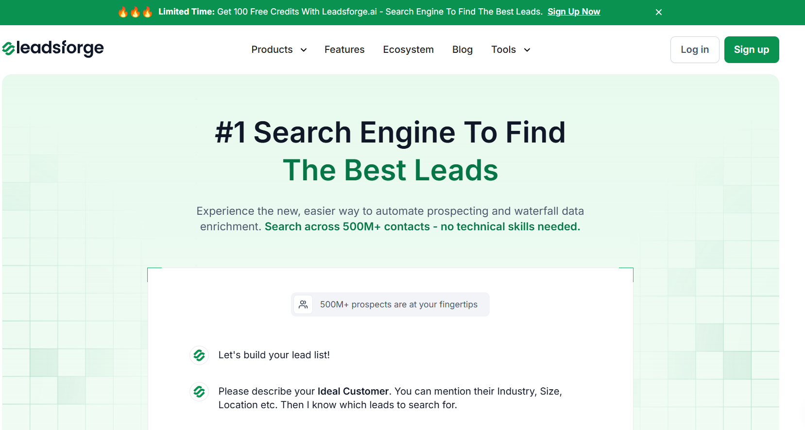 Leadsforge homepage