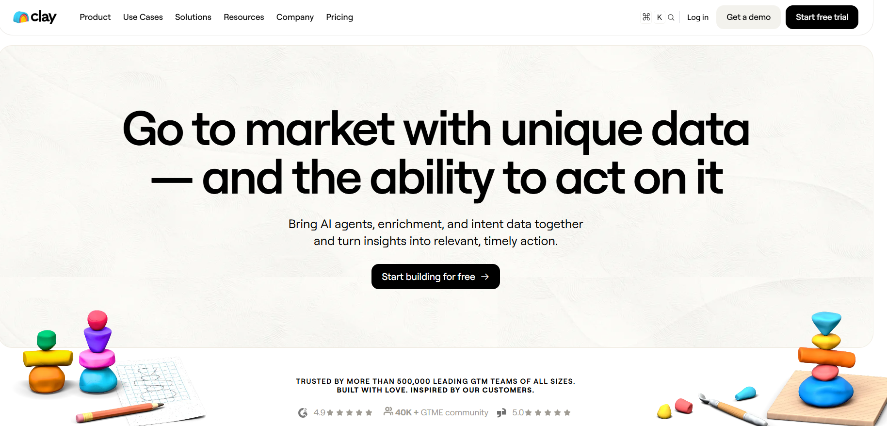 Clay homepage