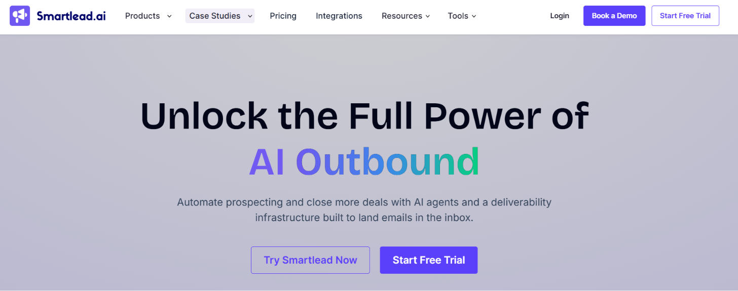 Smartlead homepage