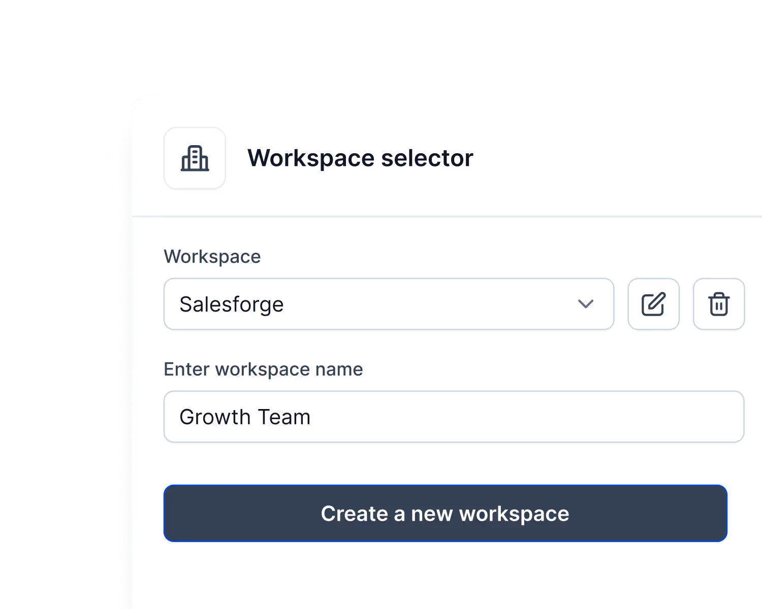 Workspace in Mailforge