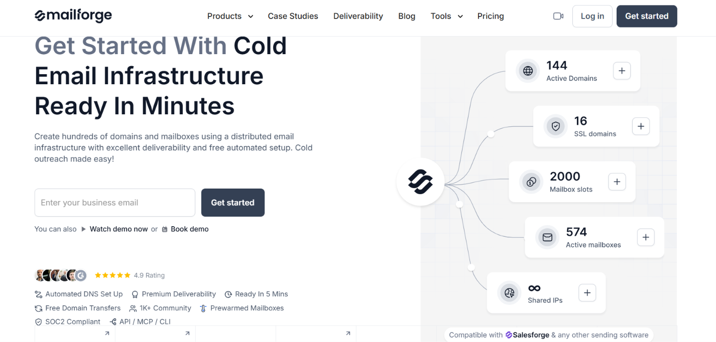 Mailforge homepage