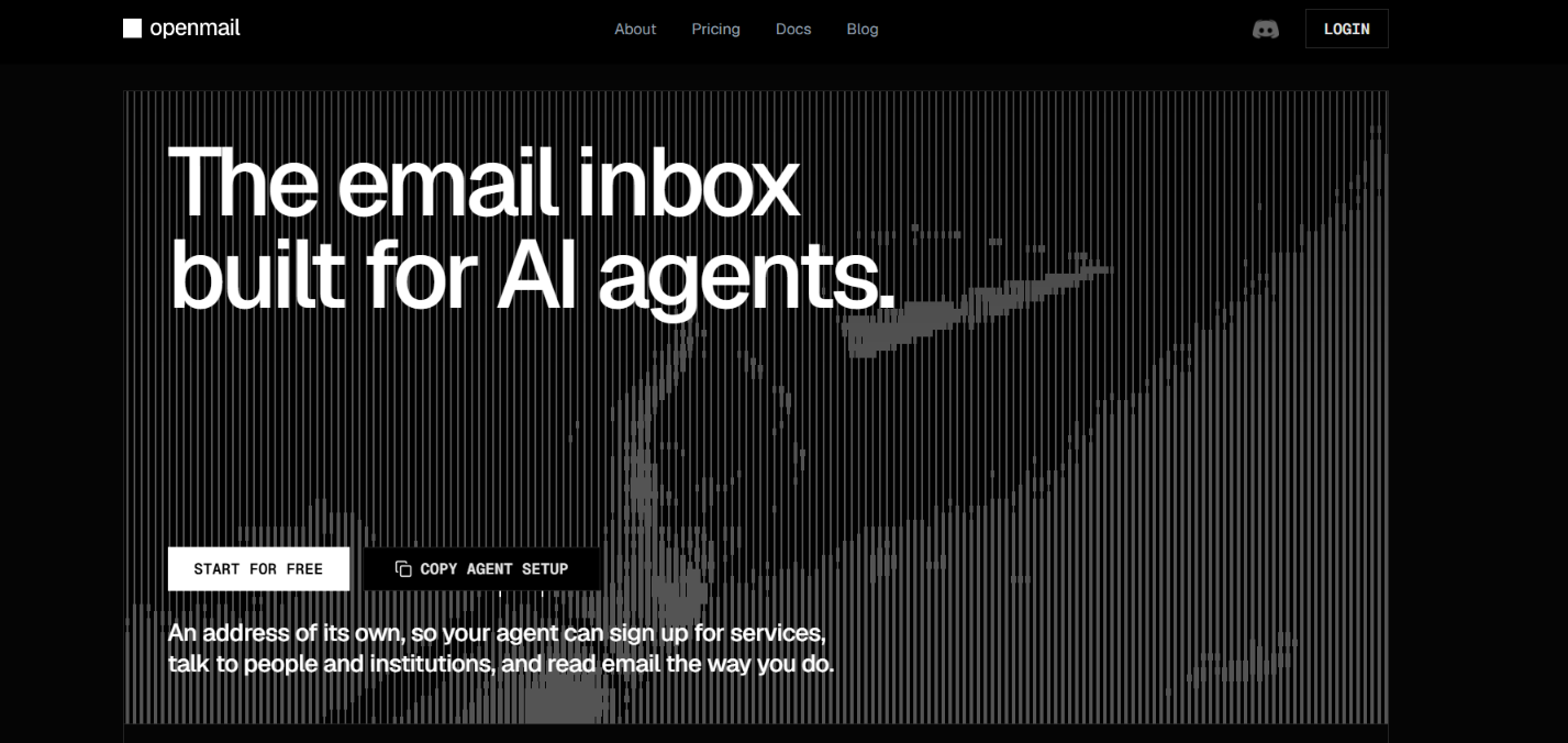 OpenMail homepage