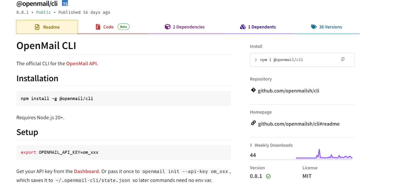 OpenMail CLI